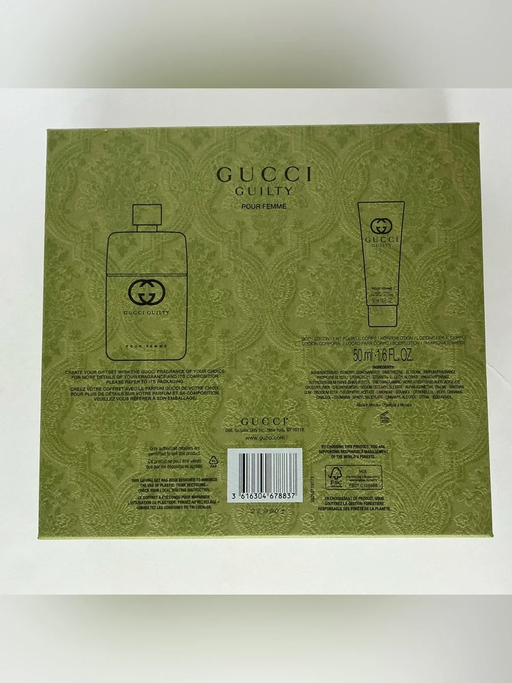 Gucci Empty Olive Green Beauty Presentation Gift Box